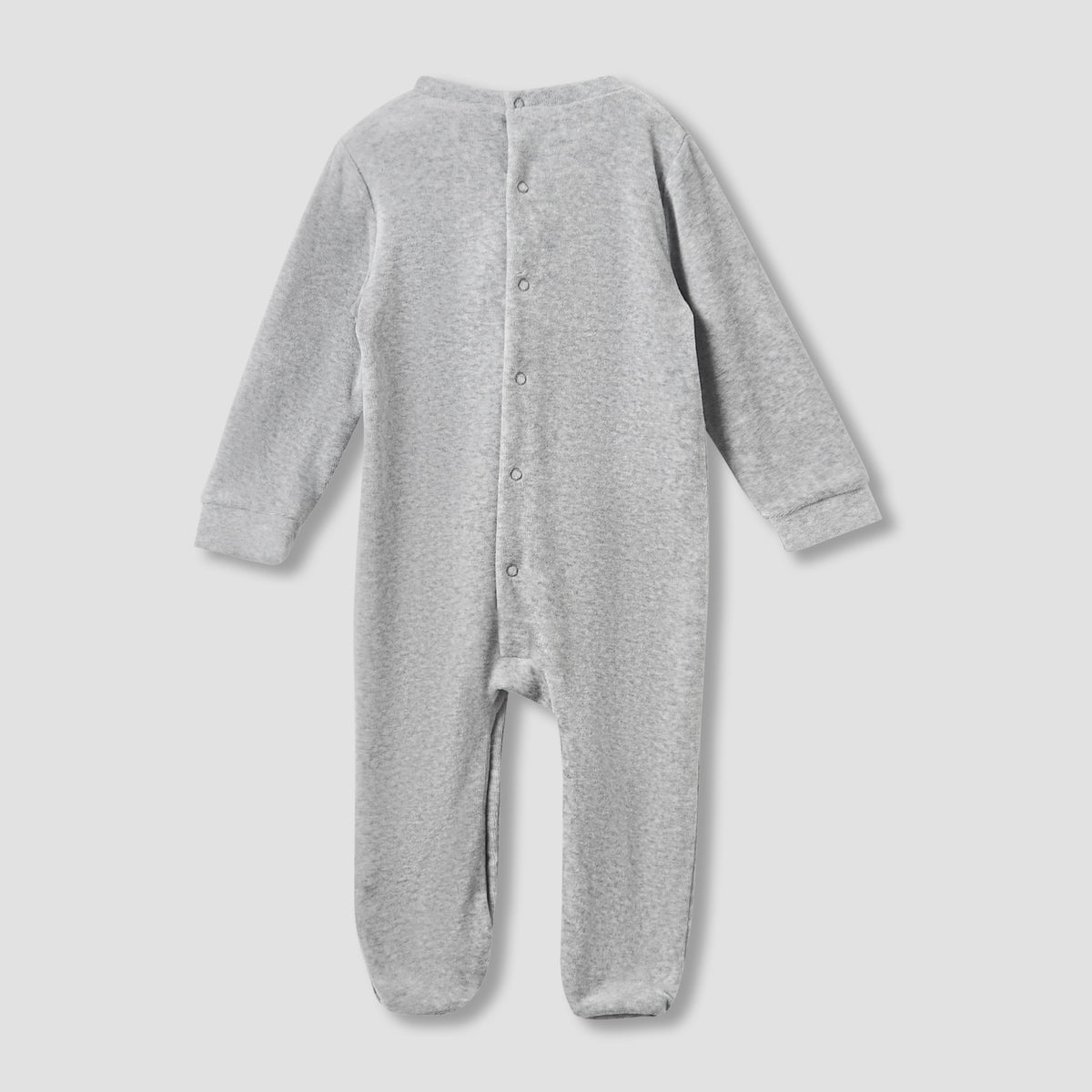 Disney Crew Neck Sleepsuit with Mickey Mouse Print and Cap - Long Sleeves