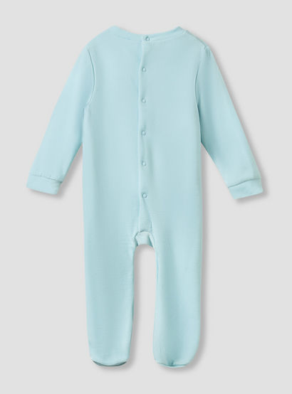 Disney Crew Neck Sleepsuit with Daisy Duck Print and Cap - Long Sleeves-baby-boys-clothing-nightwear-sleepsuits-image-3