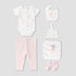 Set of 8 Juniors Clothing Gift Set with Gift Bag - Pink / 0-3 mths