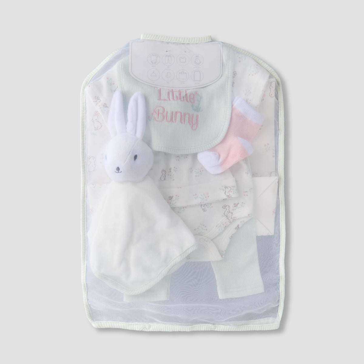 Set of 8 Juniors Clothing Gift Set with Bunny Print