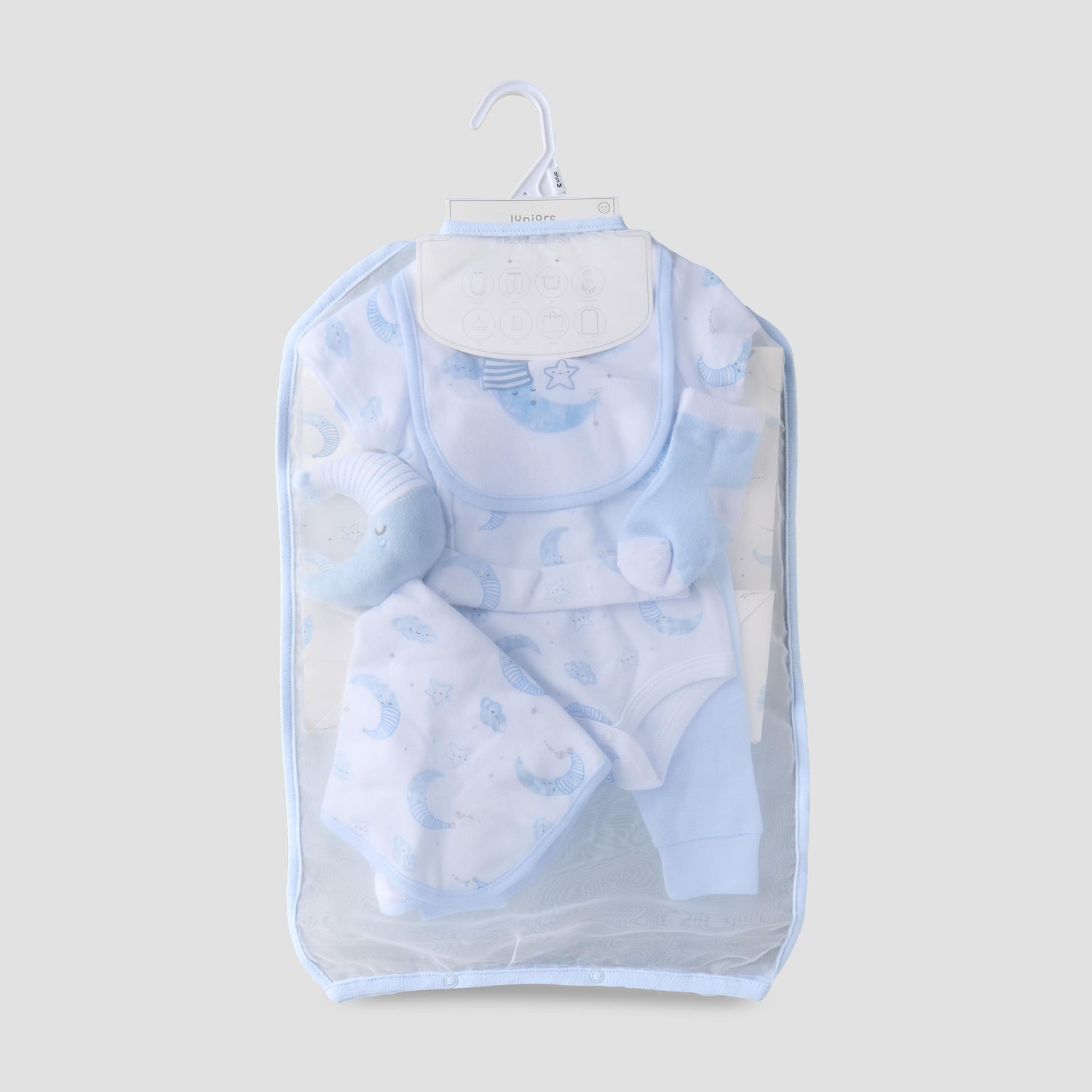 Set of 8 Juniors Clothing Gift Set with Moon Print