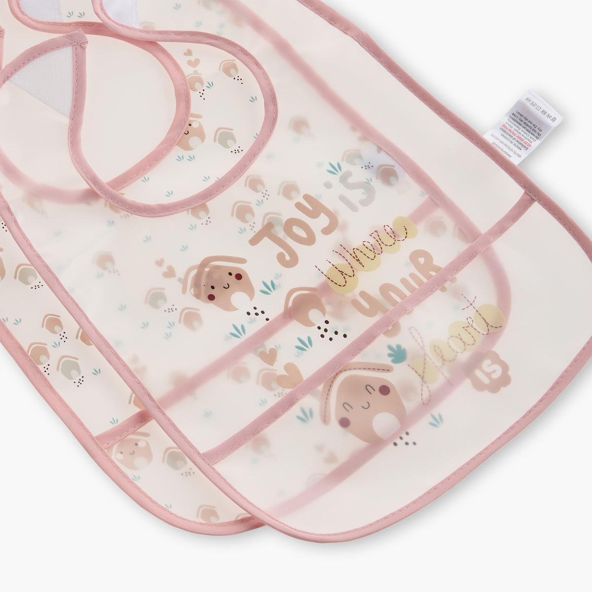 Juniors Printed Bib with Hook and Loop Closure - Set of 2