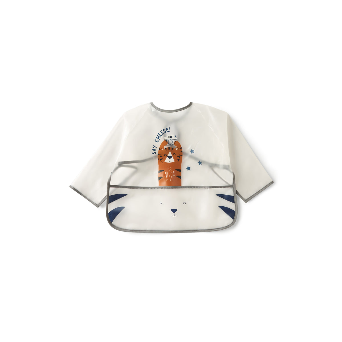 Juniors Graphic Print Long Sleeves Bib with Hook and Loop Closure