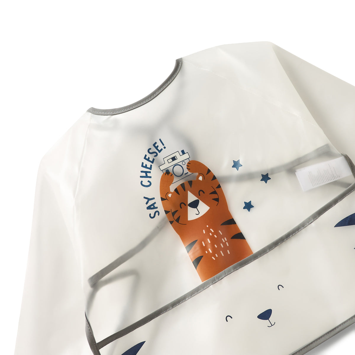 Juniors Graphic Print Long Sleeves Bib with Hook and Loop Closure