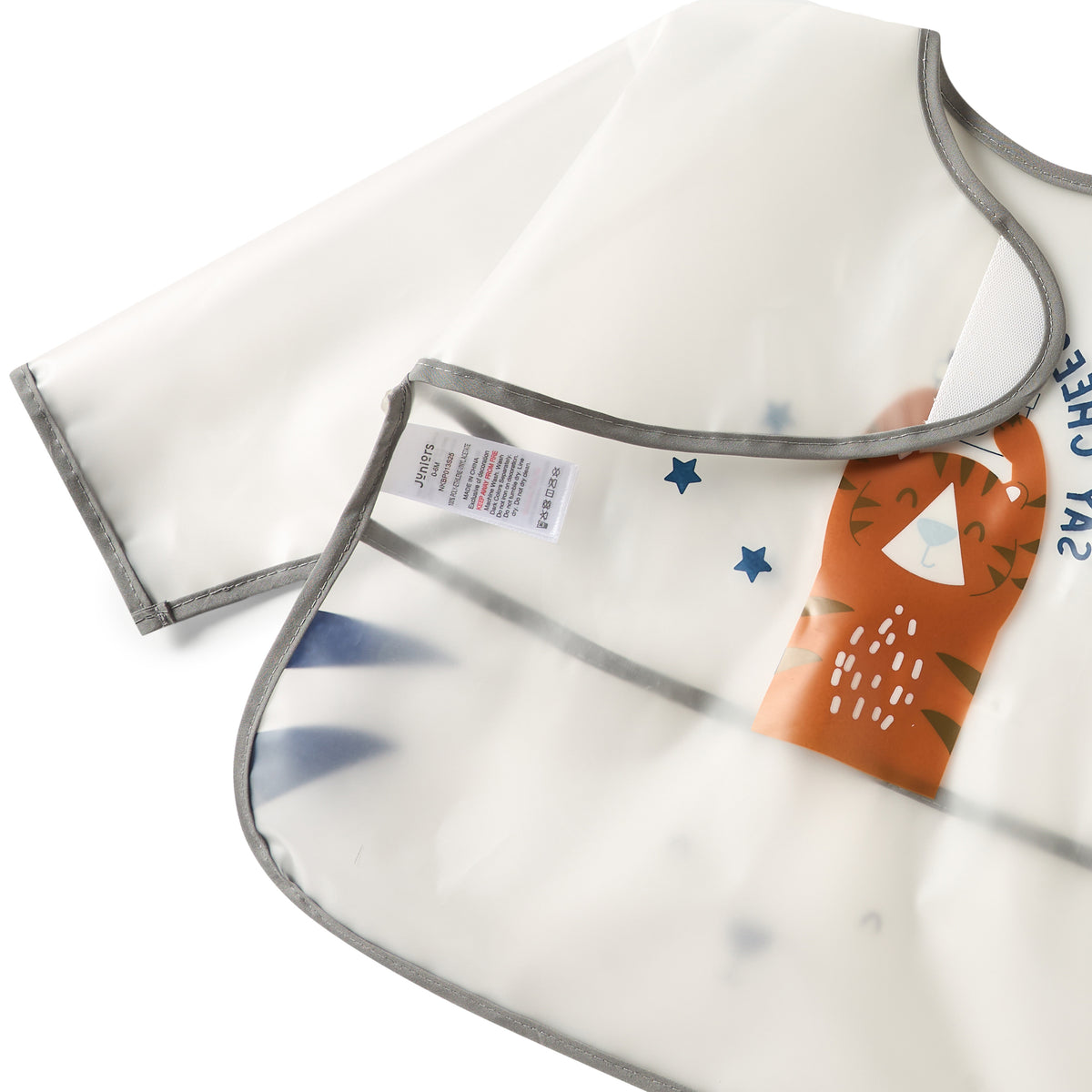 Juniors Graphic Print Long Sleeves Bib with Hook and Loop Closure