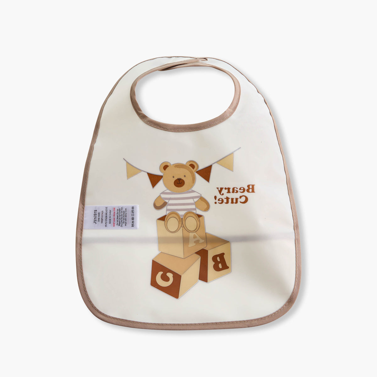 Juniors Bear Print Bib with Snap Button Closure - Set of 2