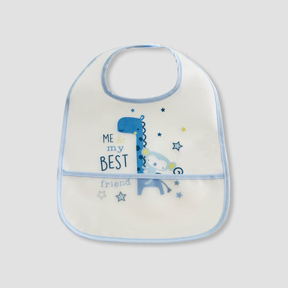 Juniors Dinosaur Print Bib with Snap Button Closure - Set of 2