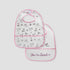 Juniors Bunny Print Bib with Hook and Loop Closure - Set of 2
