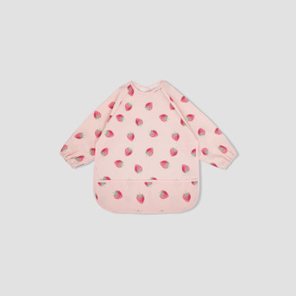 Juniors Baby Bib with Strawberry Print - Pink