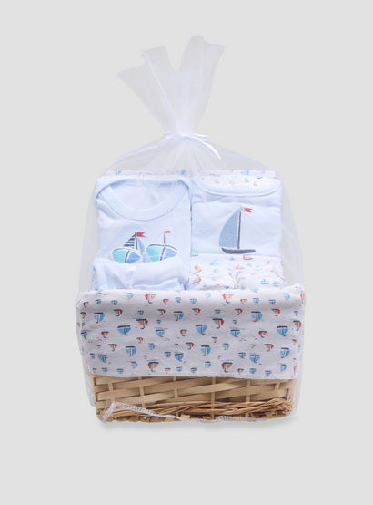 Set of 12 Juniors Clothing Gift Set with Sailboat Print-baby-boys-clothing-setsandcoords-image-1