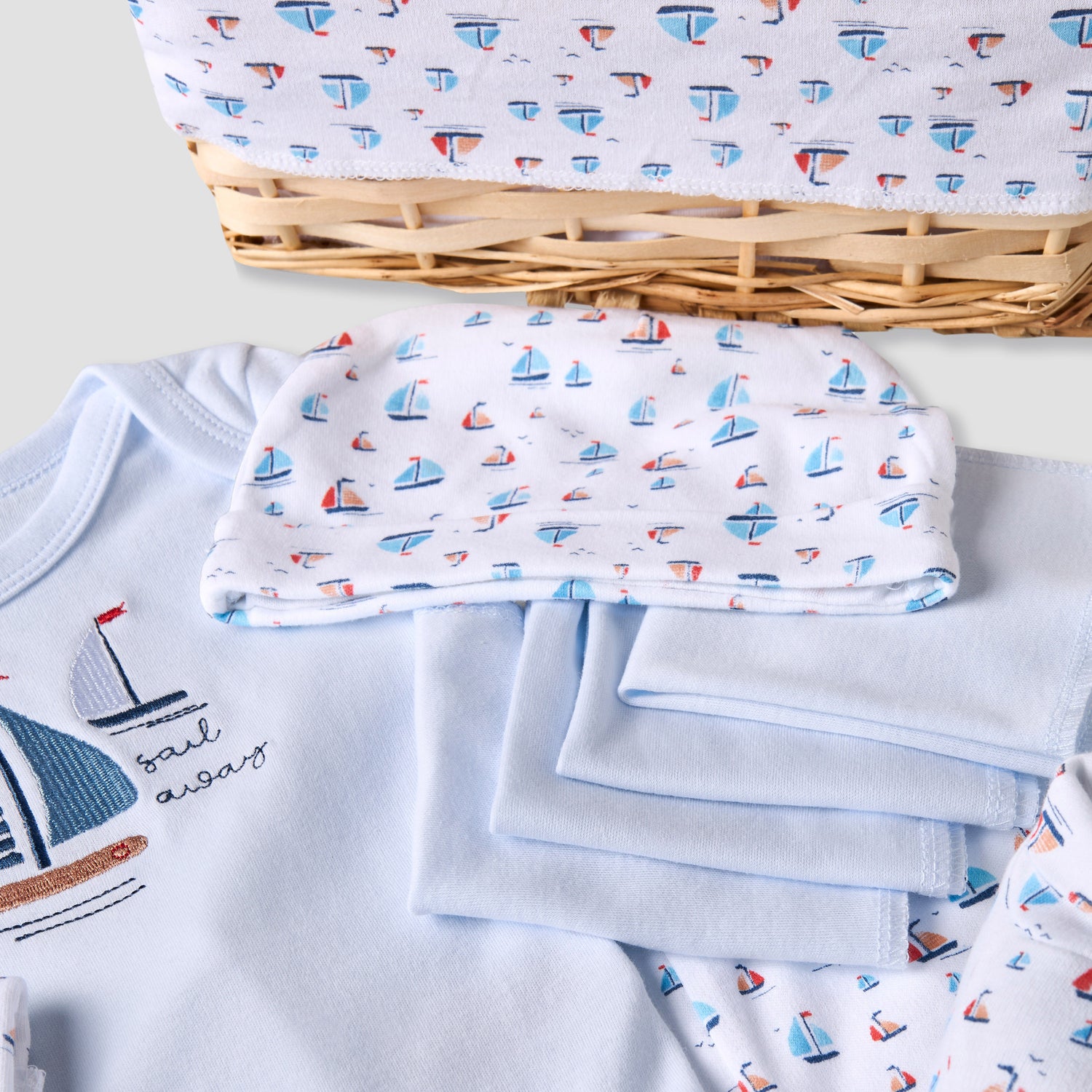 Set of 12 Juniors Clothing Gift Set with Sailboat Print