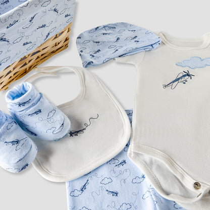Set of 11 Juniors Clothing Gift Set with Aeroplane Print