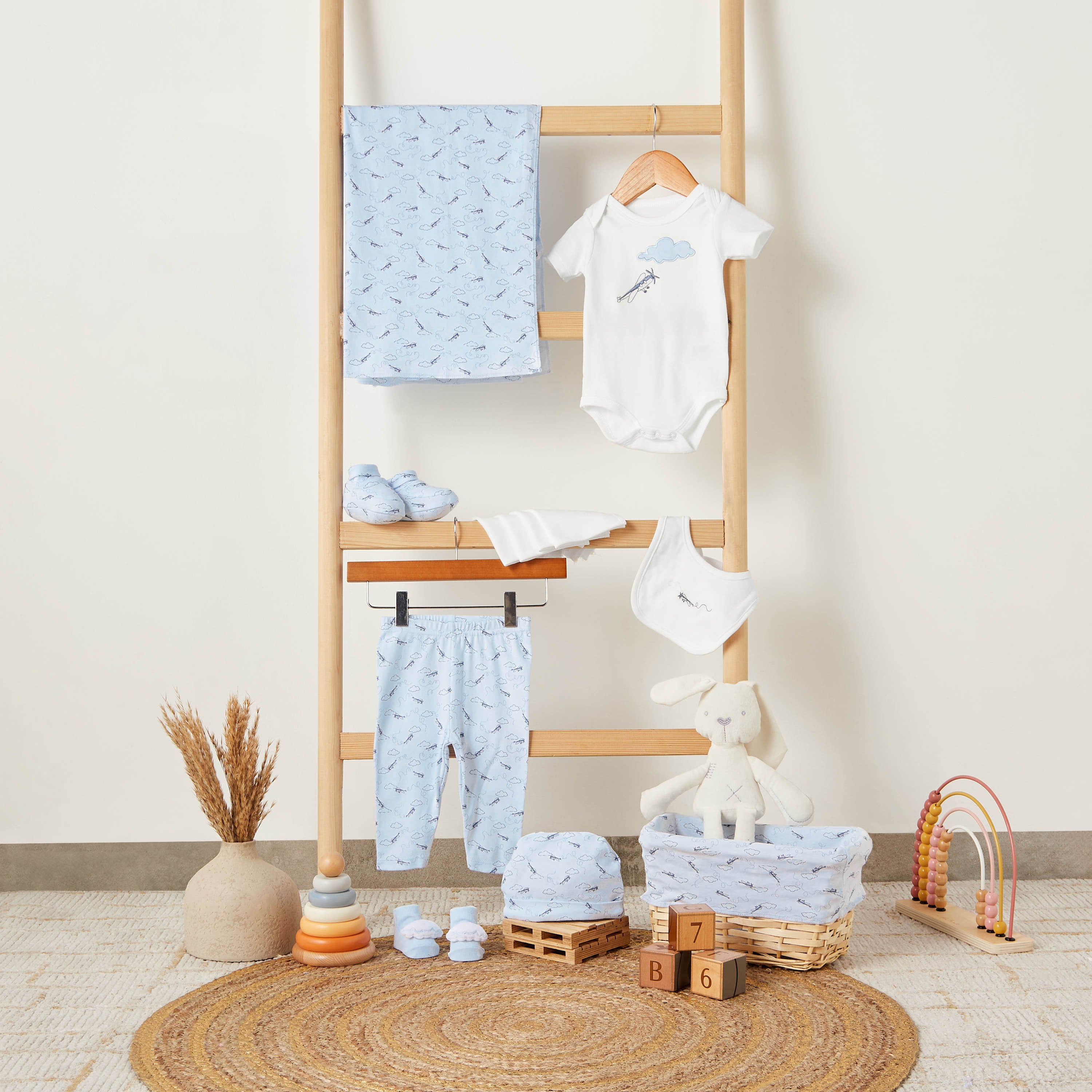 Set of 11 Juniors Clothing Gift Set with Aeroplane Print