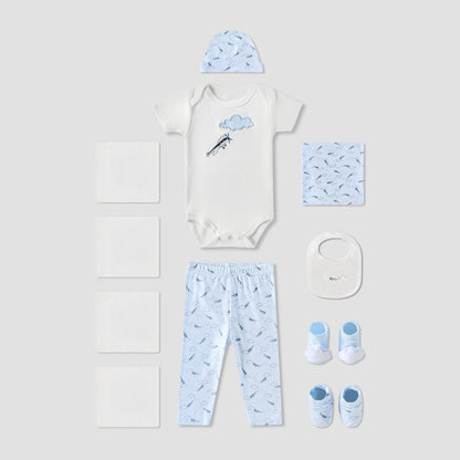 Set of 11 Juniors Clothing Gift Set with Aeroplane Print