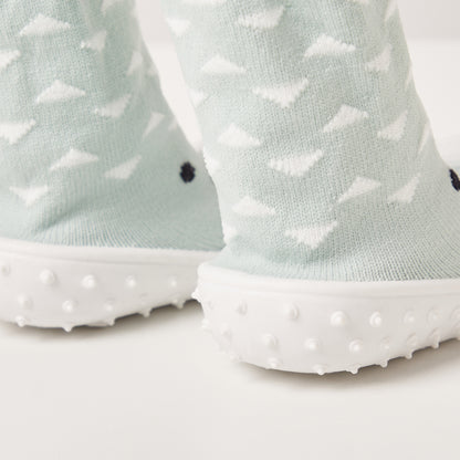 Juniors Bear Print Sneaker Booties
