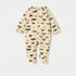 Juniors Vehicle Print Closed Feet Sleepsuit with Button Closure - Beige / 9-12 mths