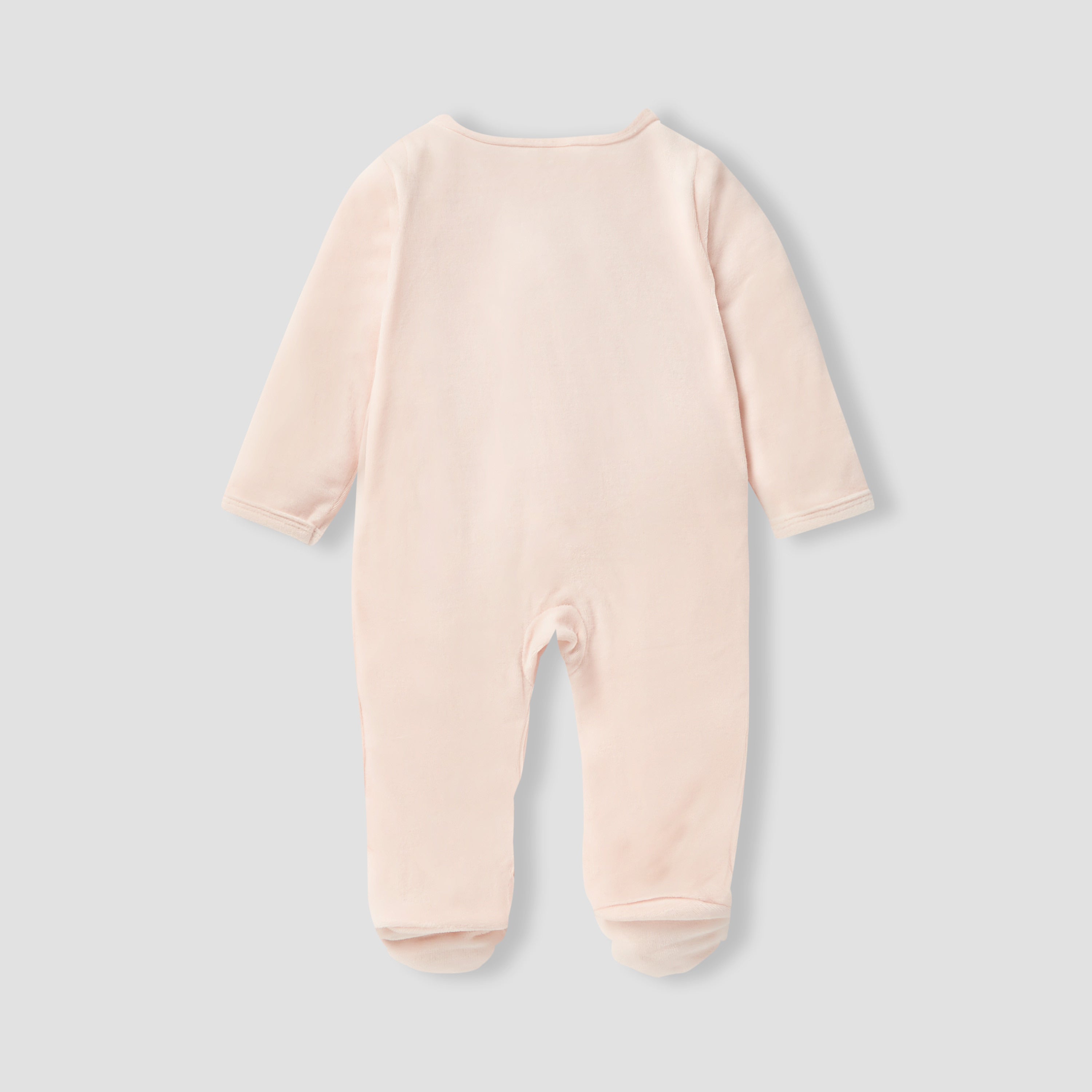 Juniors V-neck Sleepsuit with Long Sleeves and Snap Button Closure