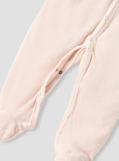 Juniors V-neck Sleepsuit with Long Sleeves and Snap Button Closure-baby-girls-clothing-nightwear-sleepsuits-image-4