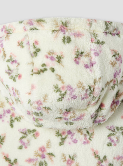 Juniors Floral Print Hooded Fleece Sleepsuit with Long Sleeves-baby-girls-clothing-nightwear-sleepsuits-image-5