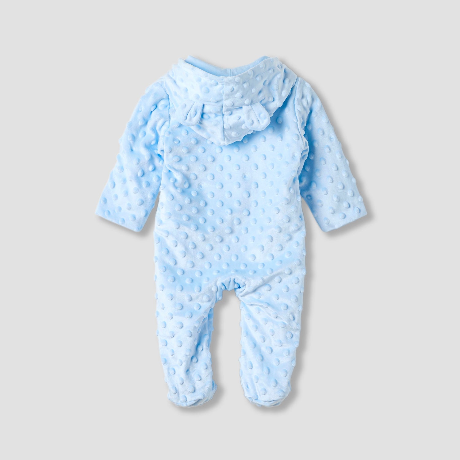 Juniors Hooded Sleepsuit with Popcorn Texture - Polyester - Long Sleeves