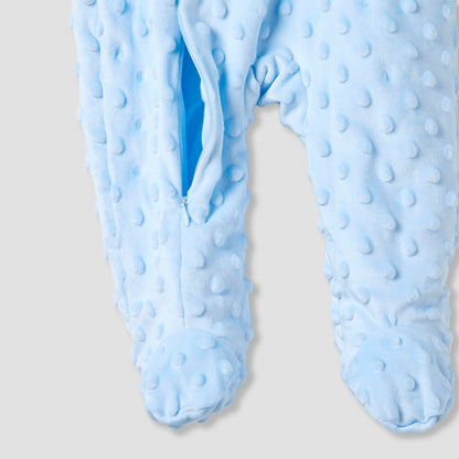 Juniors Hooded Sleepsuit with Popcorn Texture - Polyester - Long Sleeves
