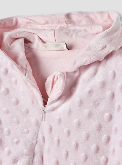 Juniors Hooded Sleepsuit with Closed Feet - Polyester - Long Sleeves-baby-girls-clothing-nightwear-sleepsuits-image-4