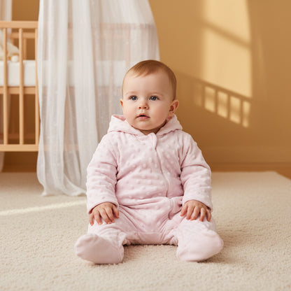 Juniors Hooded Sleepsuit with Closed Feet - Polyester - Long Sleeves