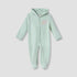 Juniors Embroidered Hooded Velour Sleepsuit with Long Sleeves - Green / 9-12 mths