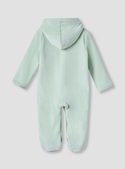 Juniors Embroidered Hooded Velour Sleepsuit with Long Sleeves-baby-girls-clothing-nightwear-sleepsuits-image-2