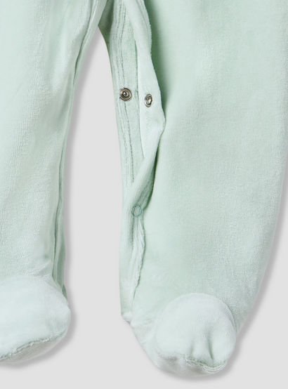 Juniors Embroidered Hooded Velour Sleepsuit with Long Sleeves-baby-girls-clothing-nightwear-sleepsuits-image-4