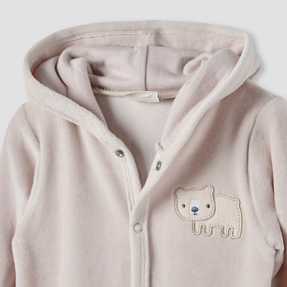 Juniors Hooded Sleepsuit with Closed Feet - Cotton Blend - Long Sleeves