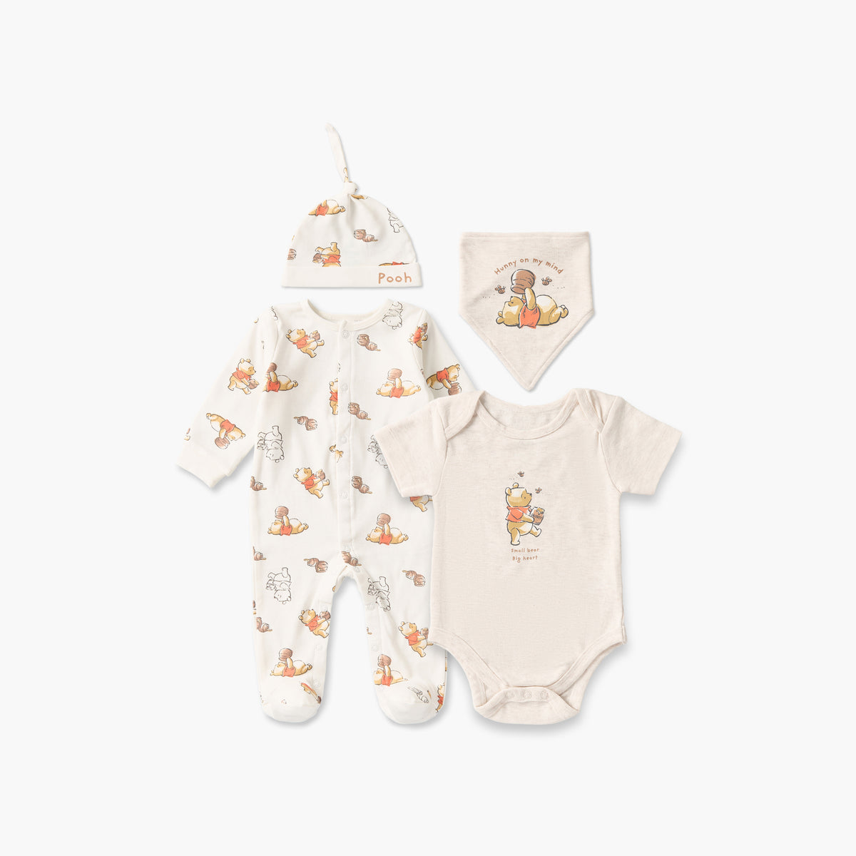 Set of 4 Disney Clothing Gift Set with Winnie The Pooh Print
