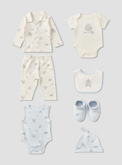 Set of 8 Juniors Clothing Gift Set with Barnyard Print-baby-boys-clothing-setsandcoords-image-2