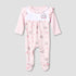 Disney Cotton Round Neck Long Sleeves Sleepsuit with Marie Print