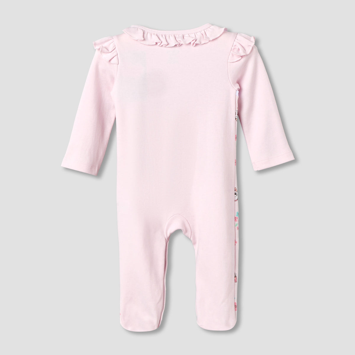 Disney Cotton Round Neck Long Sleeves Sleepsuit with Marie Print