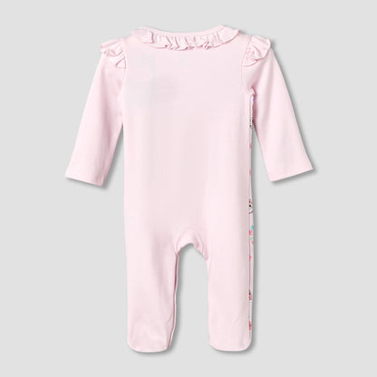Disney Cotton Round Neck Long Sleeves Sleepsuit with Marie Print