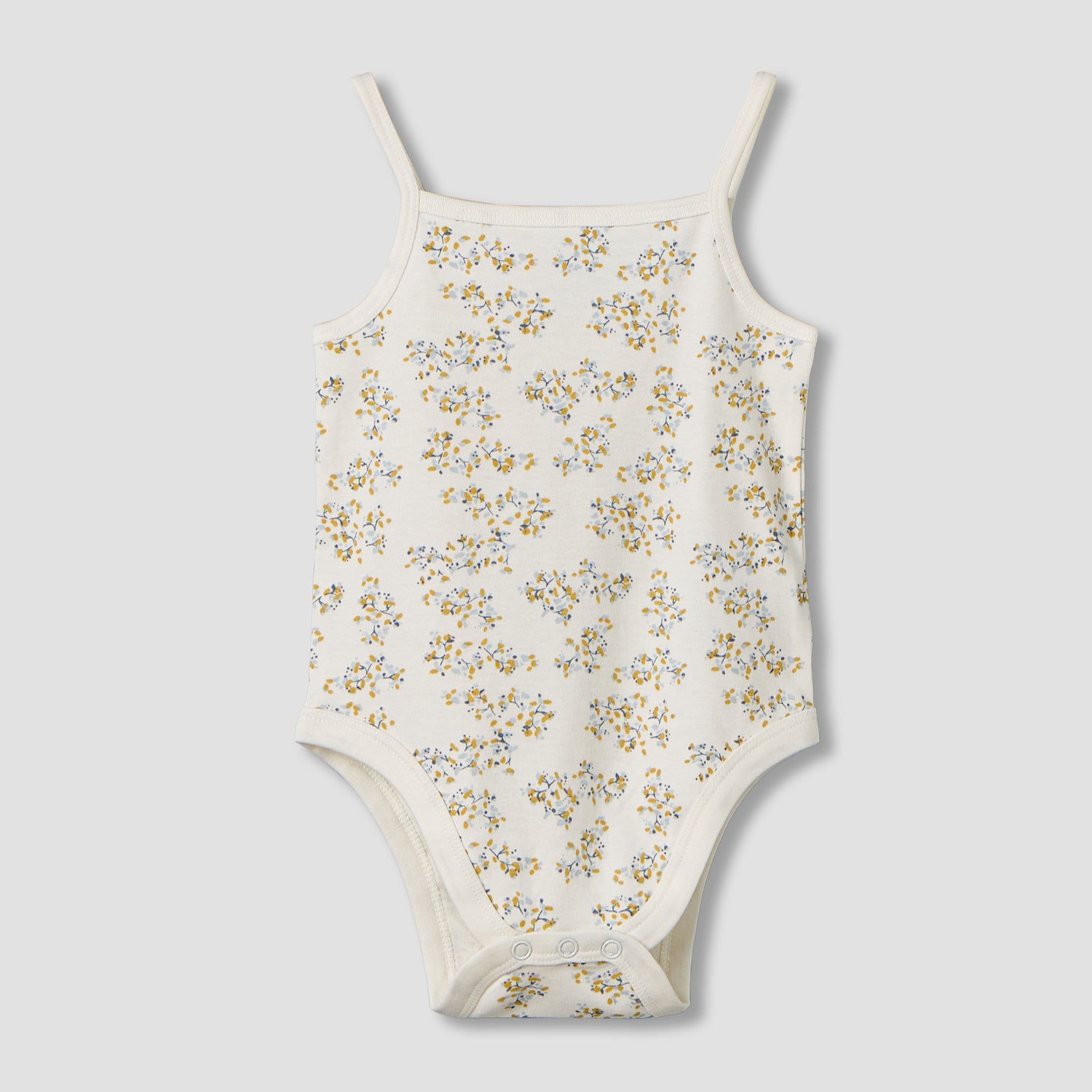 Pack of 3 Juniors Cotton Square Neck Sleeveless Bodysuit with Snap Button Closure