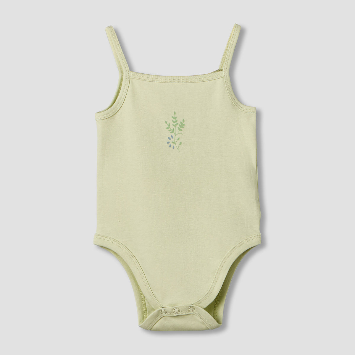 Pack of 3 Juniors Cotton Square Neck Sleeveless Bodysuit with Snap Button Closure