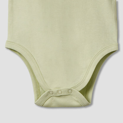 Pack of 3 Juniors Cotton Square Neck Sleeveless Bodysuit with Snap Button Closure