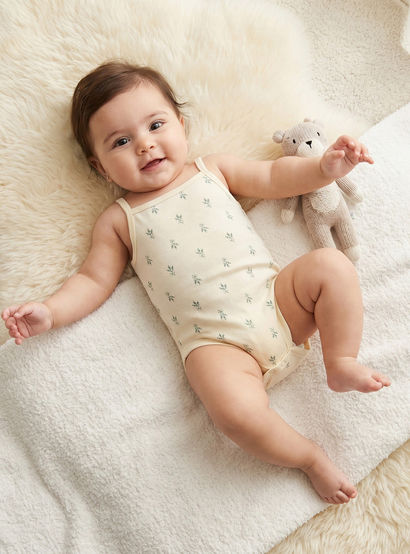 Pack of 3 Juniors Cotton Square Neck Sleeveless Bodysuit with Snap Button Closure-baby-girls-clothing-bodysuits-image-2