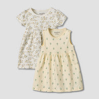 Pack of 2 Juniors Round Neck A-line Dress with Print-undefined-image-1