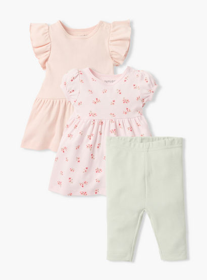 Juniors Assorted 3-Piece Dress and Leggings Set-baby-girls-clothing-setsandcoords-image-1