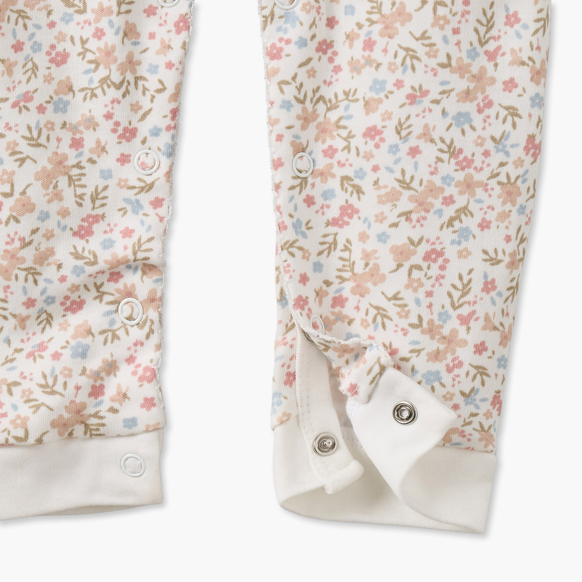 Juniors Cotton Crew Neck Long Sleeves Sleepsuit with Floral Print