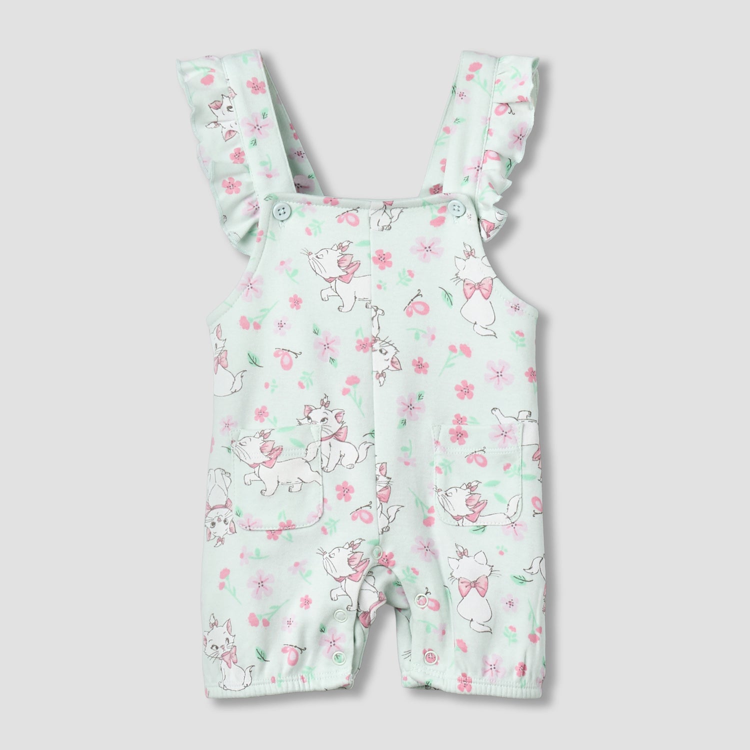 Disney Short Sleeves T-shirt and Dungaree with Marie Print