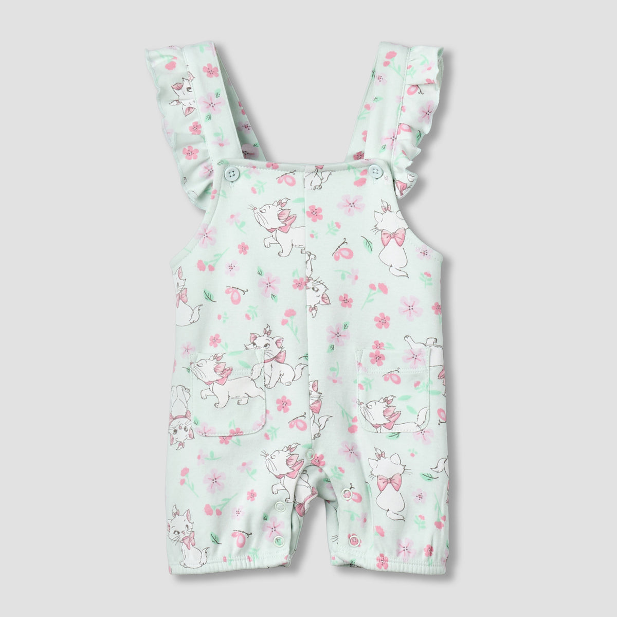 Disney Short Sleeves T-shirt and Dungaree with Marie Print