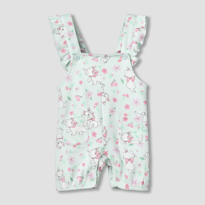 Disney Short Sleeves T-shirt and Dungaree with Marie Print