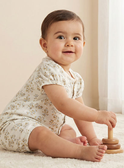 Set of 2 Juniors Cotton Round Neck Sleepsuit with Print-baby-girls-clothing-nightwear-sleepsuits-image-2