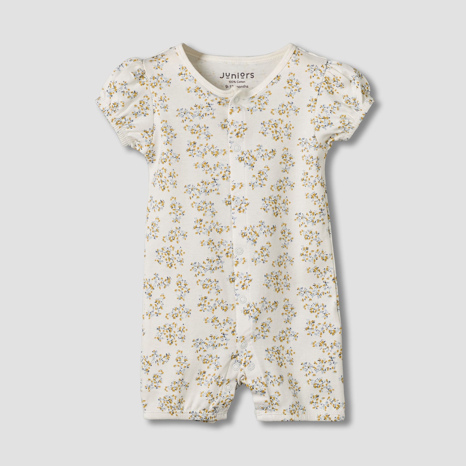 Set of 2 Juniors Cotton Round Neck Sleepsuit with Print