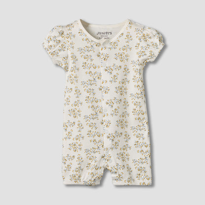 Set of 2 Juniors Cotton Round Neck Sleepsuit with Print