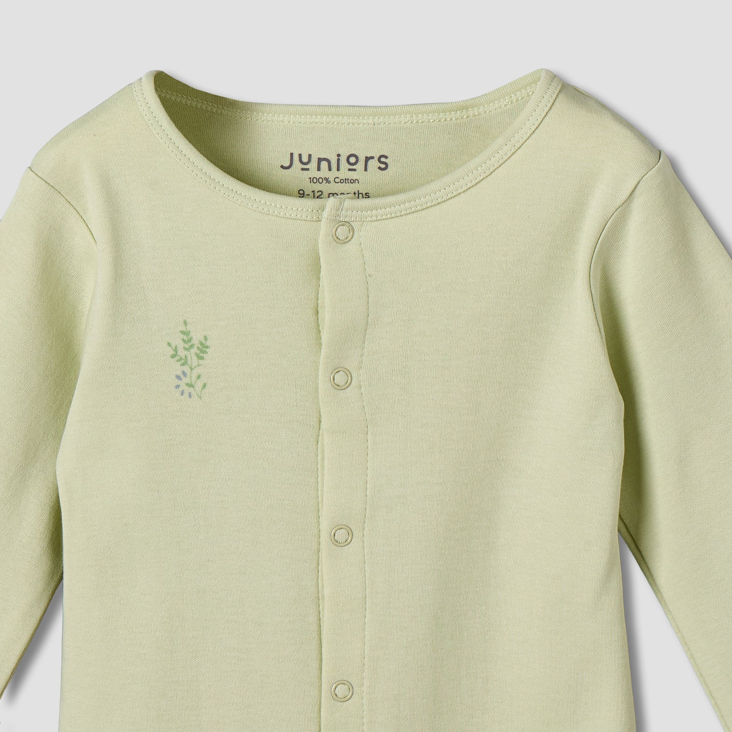 Set of 2 Juniors Cotton Round Neck Sleepsuit with Print